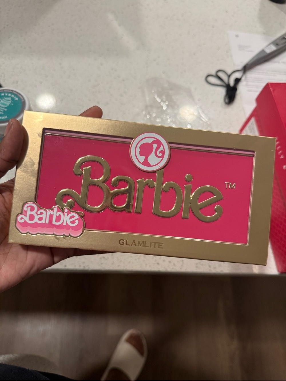 Barbie x Glamlite Eyeshadow Palette — Bold Pink & Gold Accents